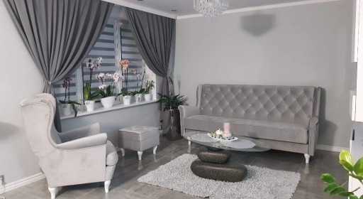 SOFA USZAK Z FUNKCJĄ SPANIA+2x FOTEL Z PODNÓŻKIEM