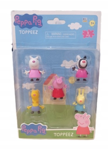 Figurki Świnka Peppa 5-pack Nakładki Na Ołówek