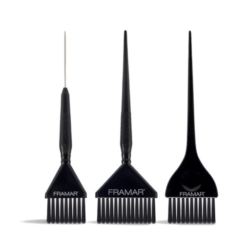Pędzelek do farbowania Framar Family Pack Brush Set czarny