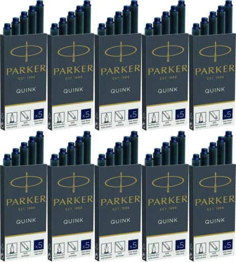 Naboje do piór PARKER standard granatowe 5 szt x10