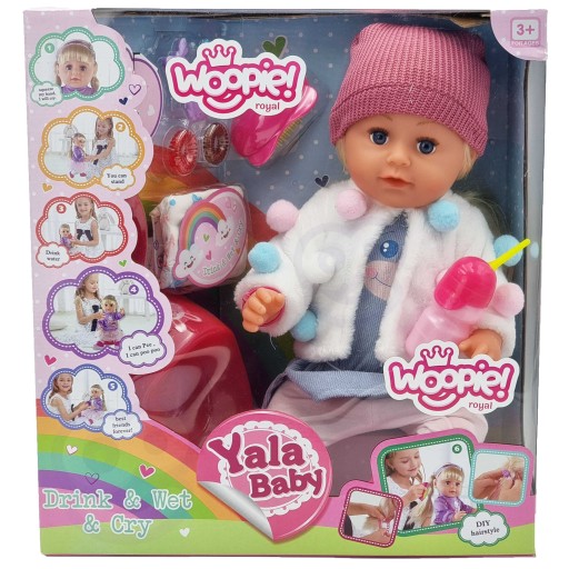 LALKA INTERAKTYWNA BOBAS PIJE SIKA PŁACZE ZOSIA WOOPIE ROYAL 43 CM + AKC