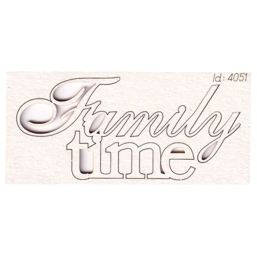 TEKTURKA scrapki napis Family time