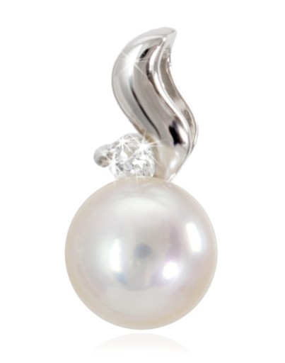 BIAŁA PERŁA 9-10 MM - ELEGANCKA ZAWIESZKA