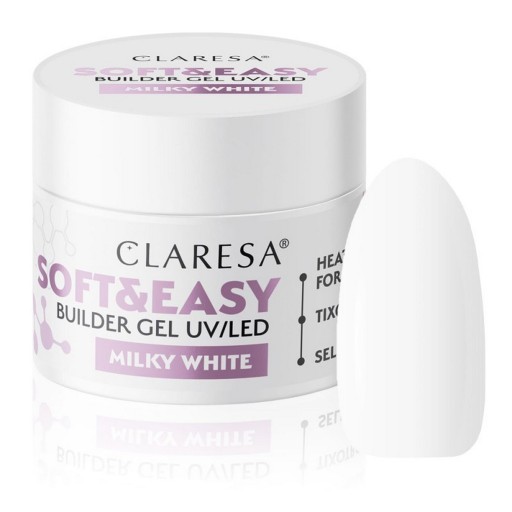 CLARESA SOFT & EASY BUDUJĄCY ŻEL Z TIKSOTROPIĄ MILKY WHITE 45 G