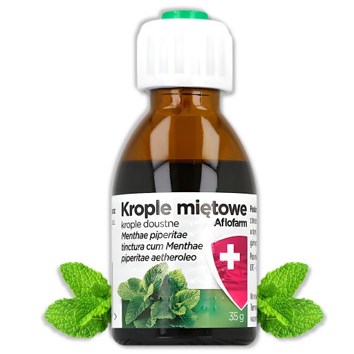 Krople miętowe, na dolegliwości żołądkowe i trawienne, 35 g