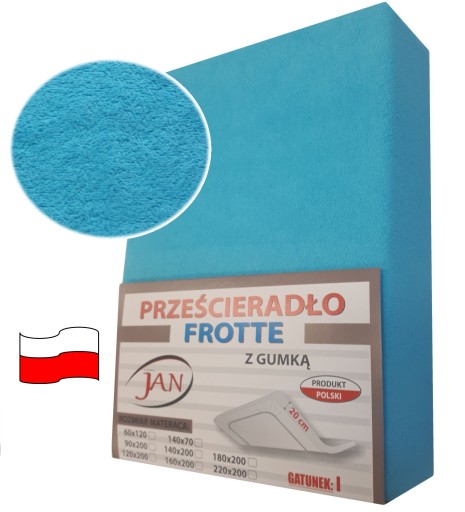 Prześcieradło FROTTE z gumką 90x200 GRUBE