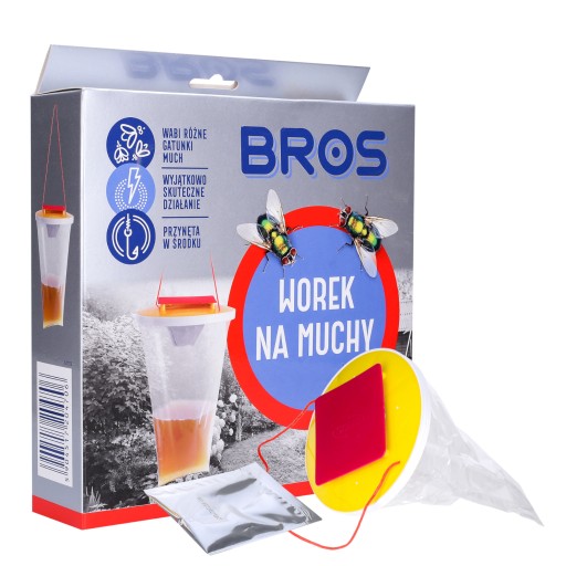 WOREK NA MUCHY PUŁAPKA ŁAPKA BROS Z PRZYNĘTĄ WABIK
