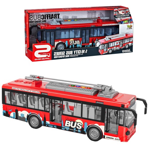 AUTO TROLEJBUS AUTOBUS ZE ŚWIATŁEM DZWIĘKIEM ZABAWKA NA PREZENT DLA DZIECI