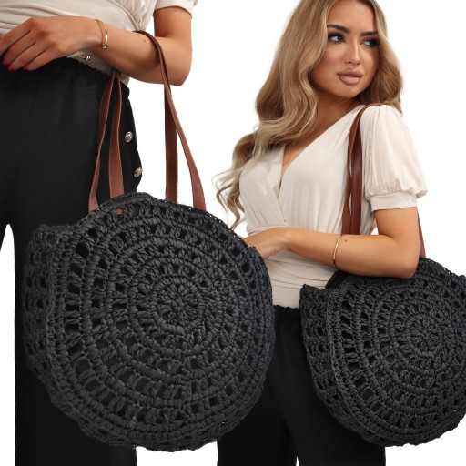 TORBA TOREBKA DAMSKA DUŻA SHOPPER KOSZYK CZARNA