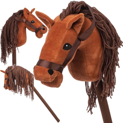 HOBBY HORSE KOŃ NA KIJU patyku GŁOWA KONIA Pluszowa Konik DŹWIĘKI