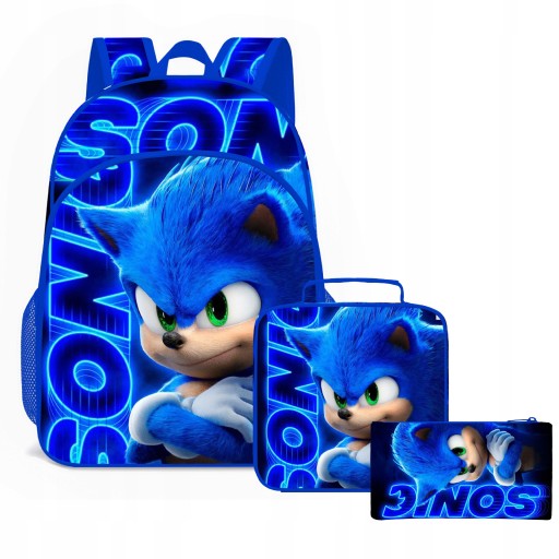 Cartoon wzór plecak SONIC RACING dla nastolatków
