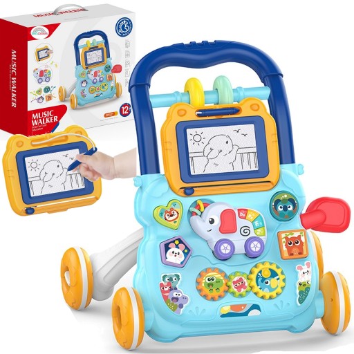 Chodzik pchacz Muzyczny ze Światłem DLA DZIECKA edukacyjny interaktywny