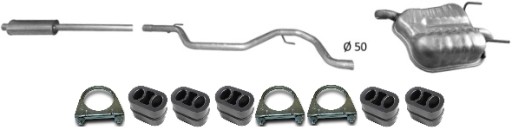OPEL VECTRA C 2.2 16V 2002-01/2004 TŁUMIK KOMPLET