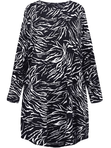Kobieca urokliwa wzorzysta tunika PLUS SIZE 4XL 48