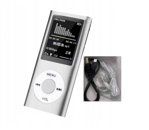 ODTWARZACZ MP4 LCD SETTY SREBRNY