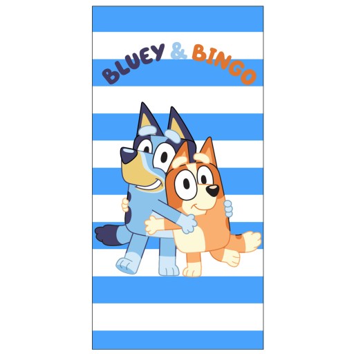 RĘCZNIK KĄPIELOWY BLUEY BINGO PIESKI 70x140 MIKROFIBRA SZYBKOSCHNĄCY