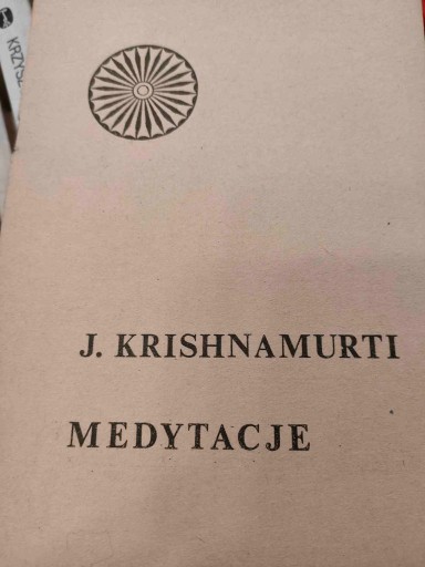 J. Krishnamurti MEDYTACJE