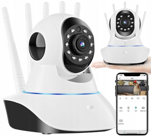KAMERA WiFi OBROTOWA WEWNĘTRZNA MONITORING HD PTZ