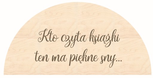 drewniana TABLICZKA Napis na ścianę BIBLIOTECZKA Kto czyta książki... 40cm