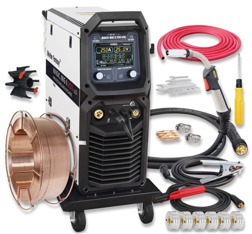 Półautomat spawarka MAGIC II 250A MIG MAG SYNERGIA adapter drut 15 kg
