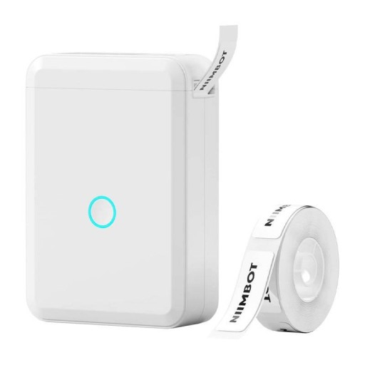 Drukarka termiczna etykiet BLUETOOTH Niimbot D110 wifi biała + rolki