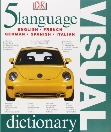 5 Language English - French -German -Spanish -Italian Visual Dictionary
