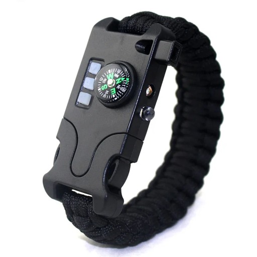 Outdoor Multifunctional Survival Laser Flashlight Paracord Bracelet 7 in 1