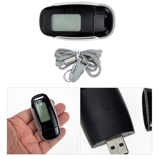 3d Pedometer for Walking Fitness Watch Abs Small with Clip Accurate Sports