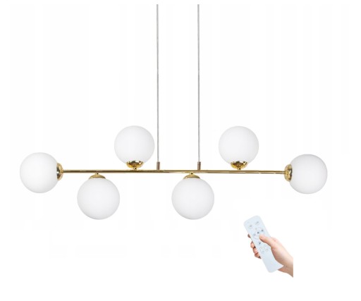 LAMPA WISZĄCA SUFITOWA ŻYRANDOL ZŁOTA KULE LED