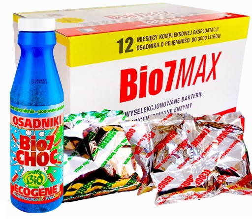 BIO7 MAX 2KG + BIO 7 CHOC BAKTERIE DO OCZYSZCZALNI