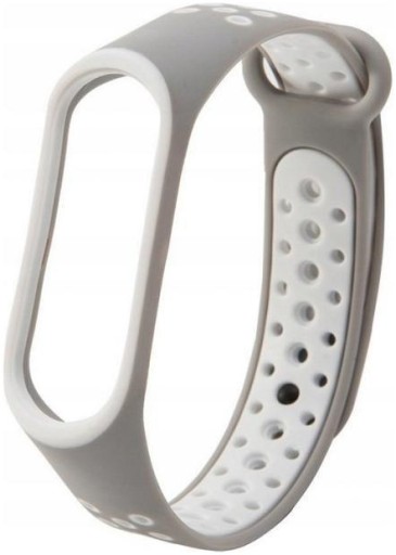 Pasek Opaska Smart Band szaro biały M4 M5 M6 Mi3 M