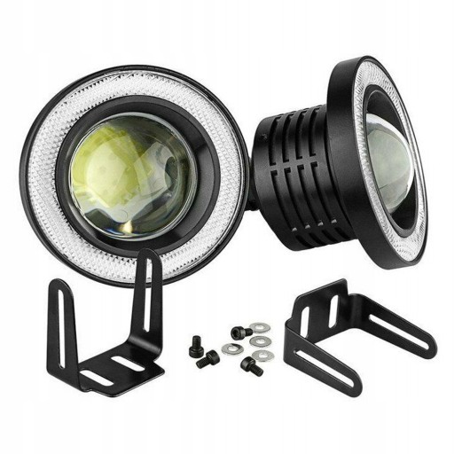 2W1 ŚWIATŁA DZIENNE LED OKRĄGŁE HALOGENY DUOLIGHT