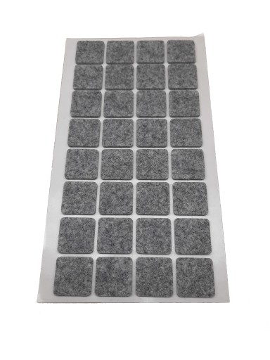 PODKŁADKI FILCOWE TWARDE POD MEBLE SZARE 25X25 MOC