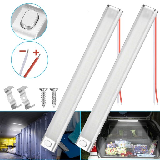OŚWIETLENIE WEWNĘTRZNE 120 LED DO SAMOCHODU, DO PRZYCZEPY KEMPINGOWEJ