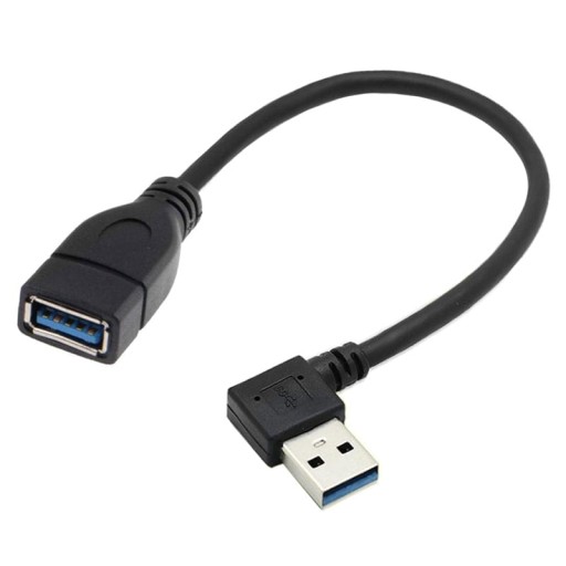 ADAPTER PRZEDŁUŻACZ USB 3.0 KABEL KĄTOWY LEWY