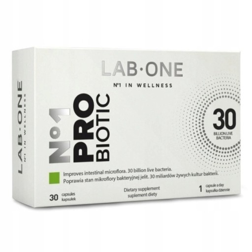 LAB ONE N°1 ProBiotic Probiotyki JELITA 30 MLD