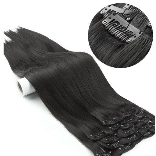 Doczepiane WŁOSY proste CLIP IN dopinki treski JAK NATURALNE 60cm 6 taśm