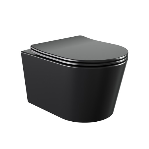 MISKA WC WISZĄCA TORNADO ELITE-MTB-03 CZARNY MAT WOLNOOPADAJĄCA DUROPLAST