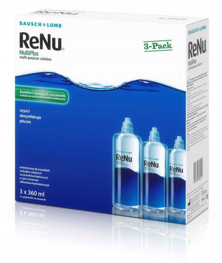 Zestaw płynów do soczewek ReNu MultiPlus 3x 360 ml