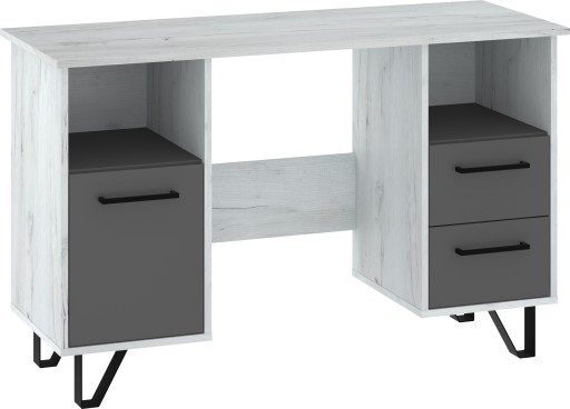 meble BIP 01 biurko craft biały / grafit