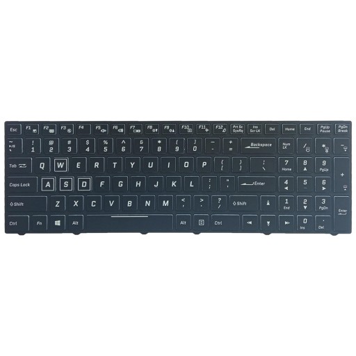 Laptop keyboard, American colored