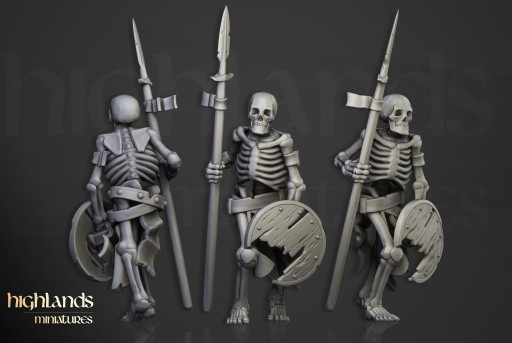 Skeleton 3 - Highlands Miniatures - Druk 3D