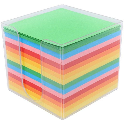 KARTECZKI BIURIWE KOLOROWE 90x90mm + ORGANIZER