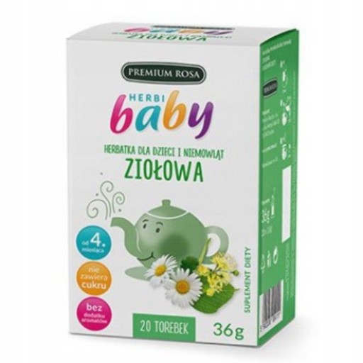 PREMIUM ROSA Herbi Baby herbata ziołowa dla dzieci 20 torebek