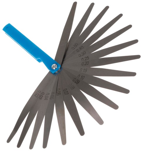 SZCZELINOMIERZ PŁTYKOWY ZAKRES 0.02-1.0mm 17PŁYTEK