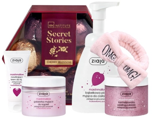 ZIAJA ZESTAW KOSMETYKÓW MARSHMALLOW + OPASKA OMG