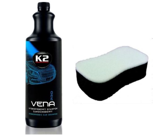 K2 VENA PRO 1L Hydrofobowy szampon + gąbka