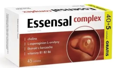 Essensal Complex 45 tabletek watroba cholina karczoch witaminy