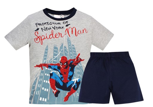 SPIDERMAN PIŻAMKA PIŻAMA DZIECIĘCA SPODENKI 98