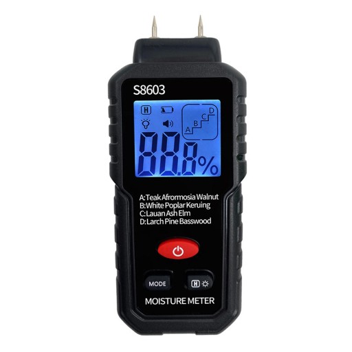 Wood Moisture Meter with 2 Pins Automatic Shutdown